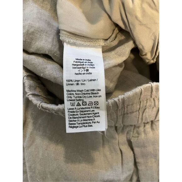 J. Crew Wide Leg Linen Drawstring Waist Pocket Front Pants Women’s Medium - Picture 4 of 5